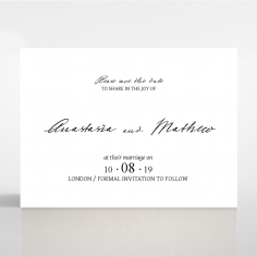 Pure Charm wedding save the date card design