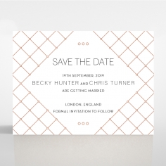 Quilted Grace save the date wedding card