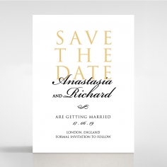 Quilted Letterpress Elegance save the date stationery card