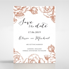 Rose Garden save the date wedding card