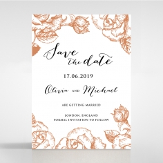 Rose Romance Letterpress save the date stationery card design