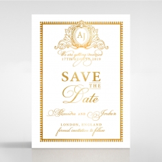 Royal Lace with Foil save the date wedding stationery card design