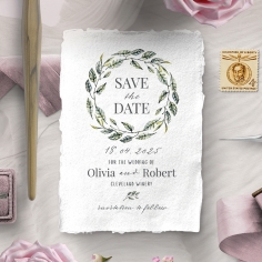 Rustic Affair wedding save the date stationery card design