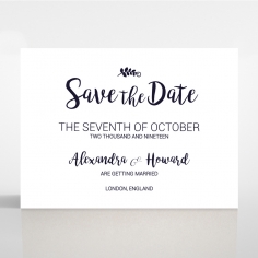 Rustic Lustre save the date wedding card