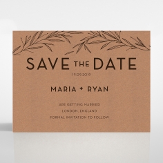 Rustic Oriental wedding stationery save the date card item