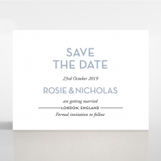 Silver Chic Charm Paper wedding save the date stationery card item