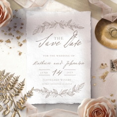 Simple Charm save the date wedding card