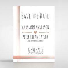 Swept Away wedding save the date stationery card design