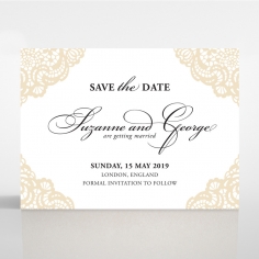 Vintage Prestige save the date card design