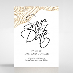 Woven Love Letterpress wedding save the date card
