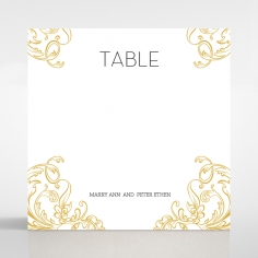 Aristocrat wedding venue table number card stationery item