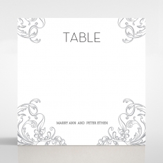 Aristocrat wedding venue table number card stationery