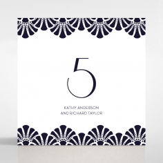 Art Deco Allure wedding table number card design