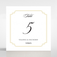 Black Victorian Gates wedding reception table number card stationery