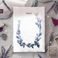 Blue Forest wedding venue table number card
