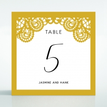 Breathtaking Baroque Foil Laser Cut wedding reception table number card design