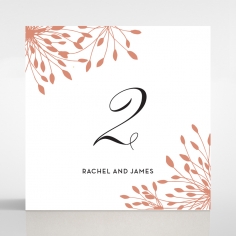 Bursting Bloom wedding venue table number card design