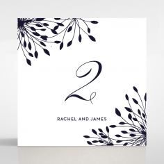 Bursting Bloom wedding venue table number card stationery