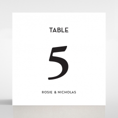 Clear Chic Charm Acrylic wedding reception table number card stationery design