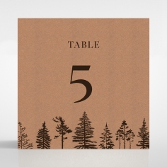 Delightful Forest Romance wedding reception table number card stationery item