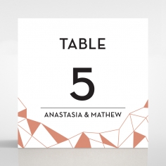 Digital Love table number card stationery design