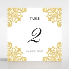Divine Damask table number card
