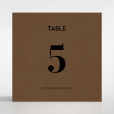 Dusted Glamour reception table number card