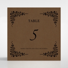 Enchanted Crest wedding table number card stationery item