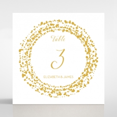 Enchanting Halo wedding reception table number card stationery