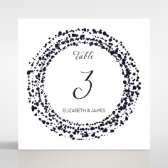 Enchanting Halo wedding reception table number card stationery design