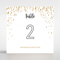 Fire Sparkle wedding venue table number card