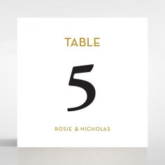 Frosted Chic Charm Paper wedding venue table number card design