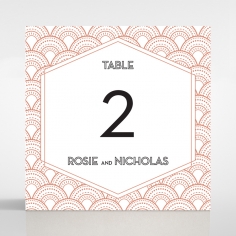 Gatsby Glamour wedding venue table number card stationery