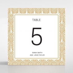 Gilded Decadence wedding table number card stationery item