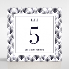 Gradient Glamour table number card design