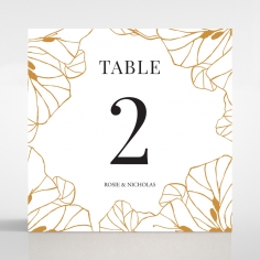 Grand Flora wedding venue table number card stationery item