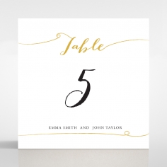 Infinity wedding venue table number card design