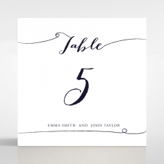 Infinity wedding venue table number card stationery