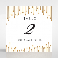 Luxe Intrigue wedding table number card stationery