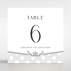 Luxe Victorian table number card design