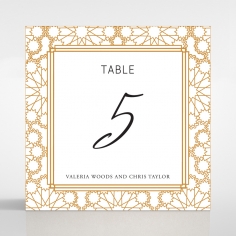 Marrakech wedding table number card stationery