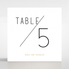 Minimalist Love reception table number card design