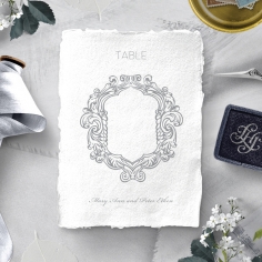 Modern Monogram wedding reception table number card