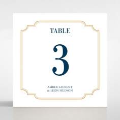 Noble Blue Gates wedding reception table number card stationery item