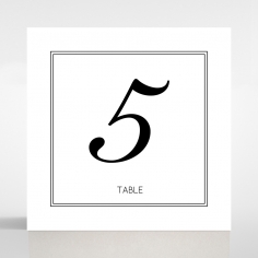 Paper Art Deco table number card design