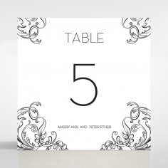 Paper Polished Affair wedding stationery table number card