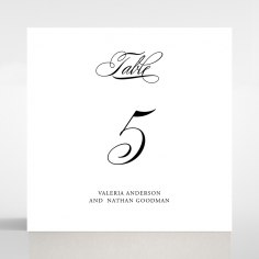 Paper Regal Enchantment wedding table number card