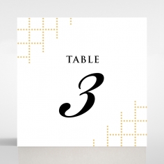 Quilted Letterpress Elegance reception table number card stationery design