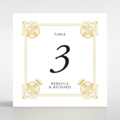 Regal Frame table number card stationery design