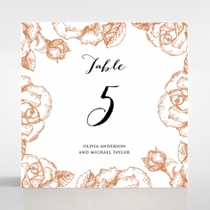 Rose Romance Letterpress reception table number card stationery item